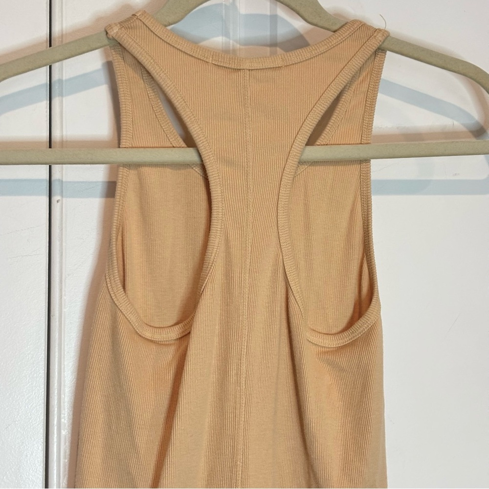 Stateside Light Tan Cotton Modal Ribbed Racerback Tank S - Picture 5 of 8